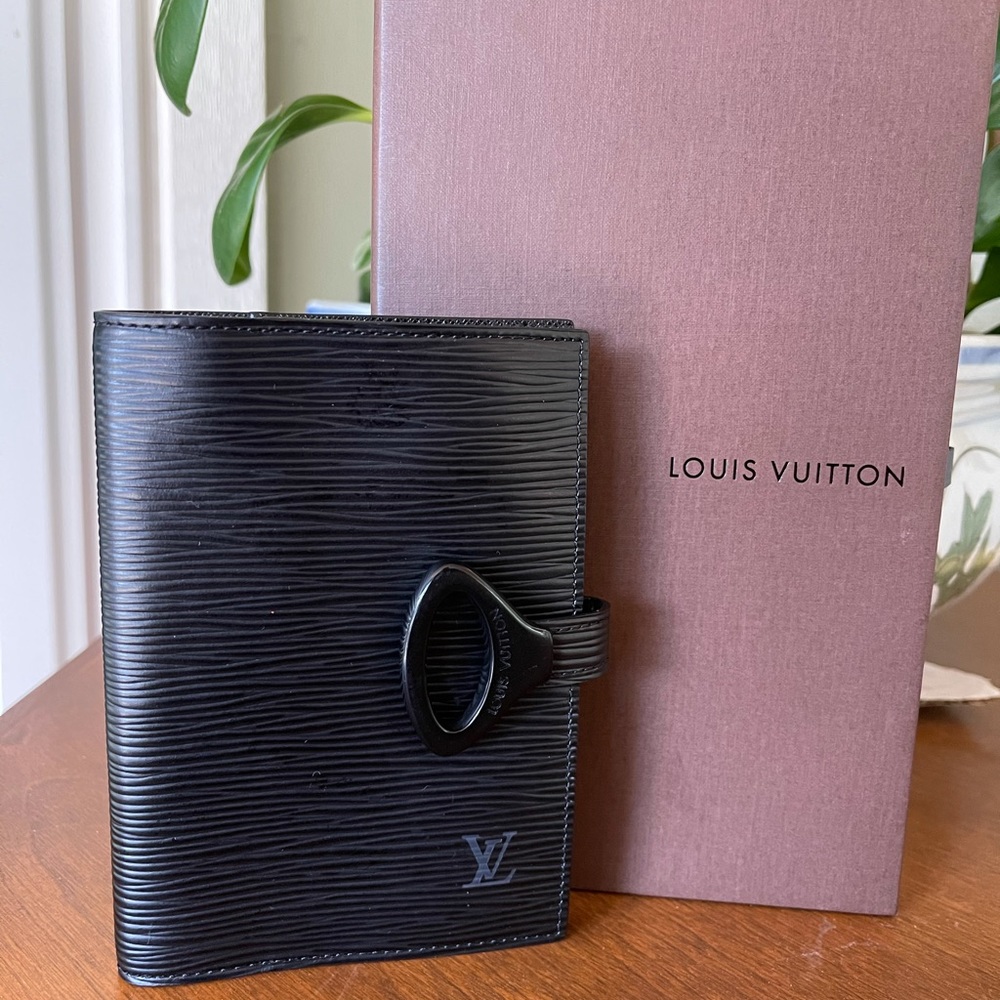 Epi Leather Z Agenda PM Day Planner Cover Black -